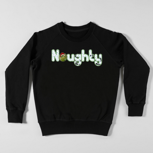 Naughty Grinch Black Sweatshirt