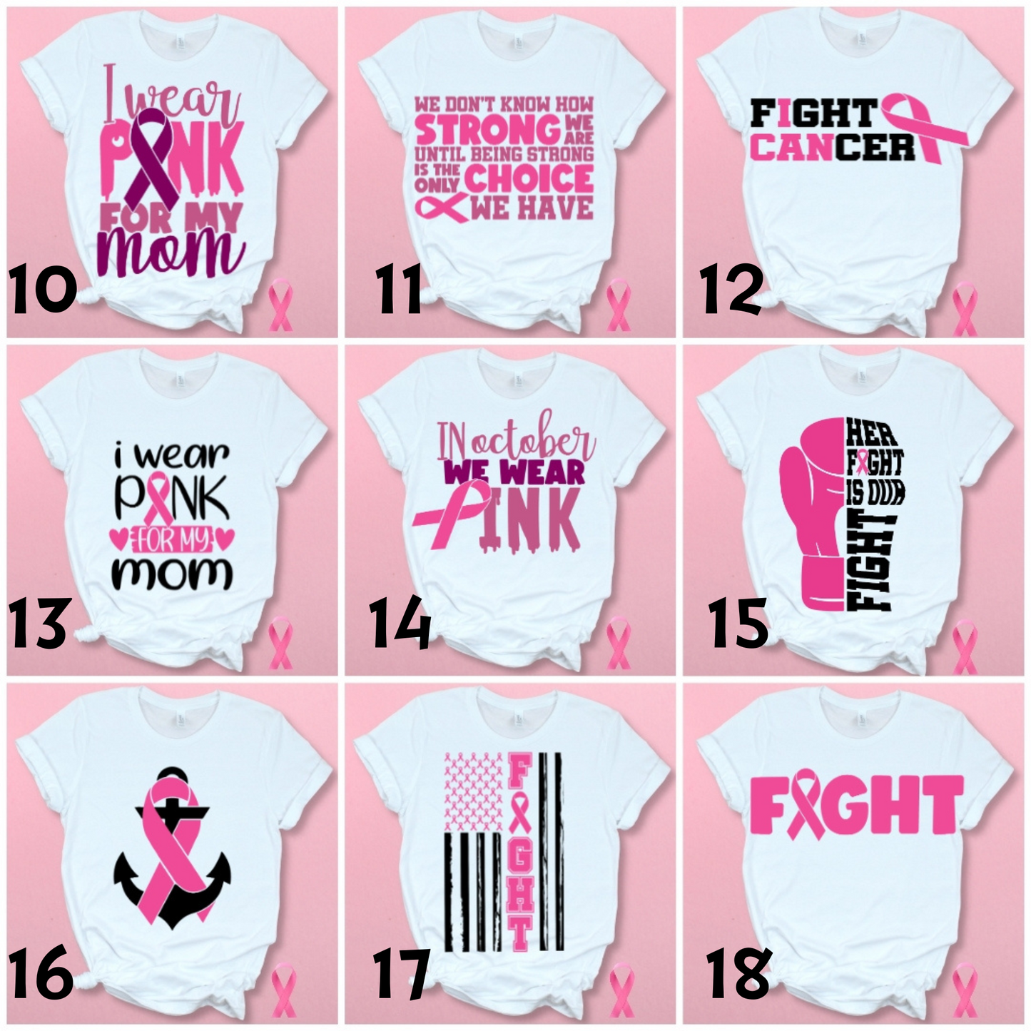 Breast Cancer Awareness- 27 Designz Available